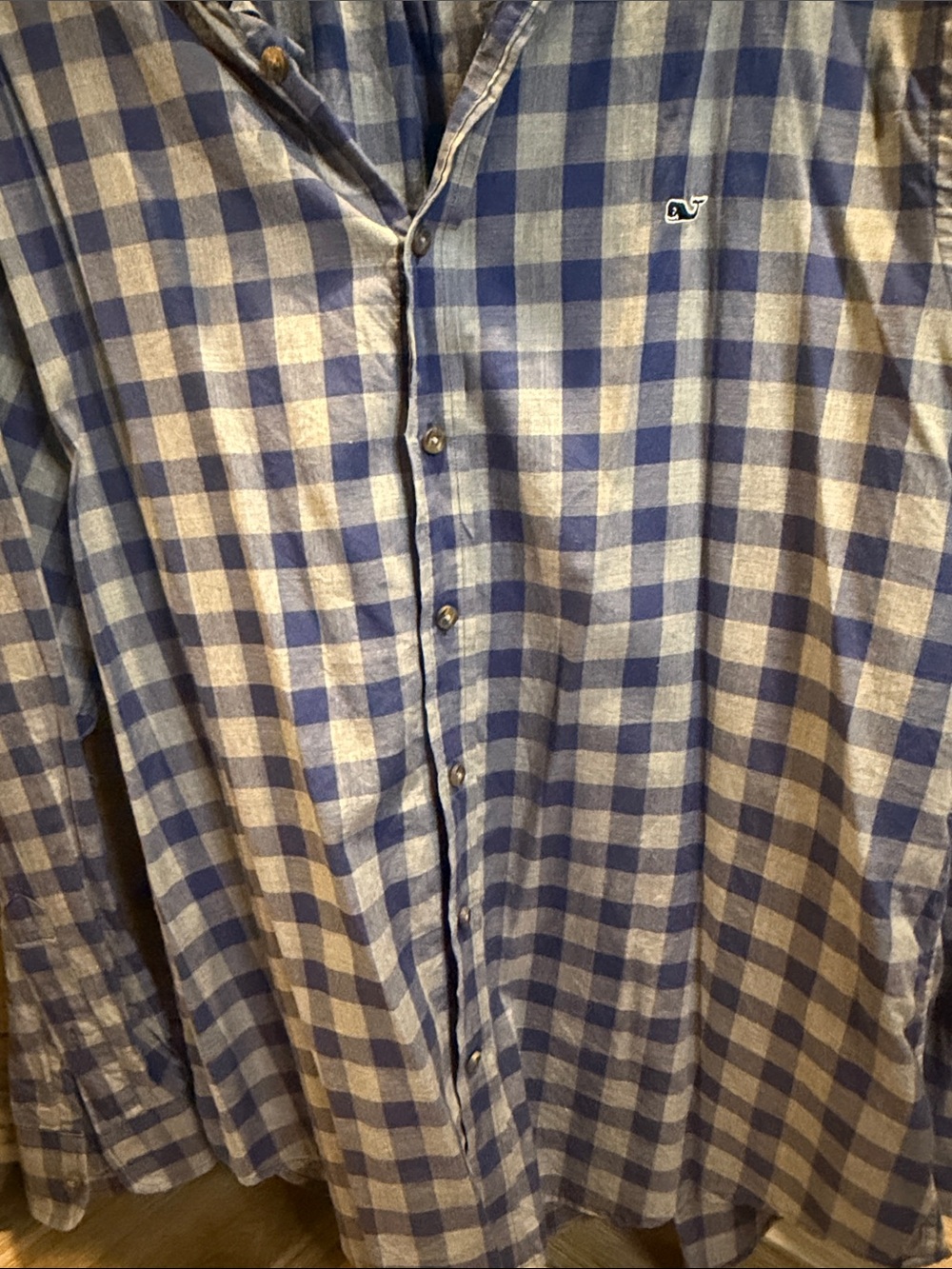 Vineyard Vines Blue and White Check Button-Down Shirt - Picture 4 of 5